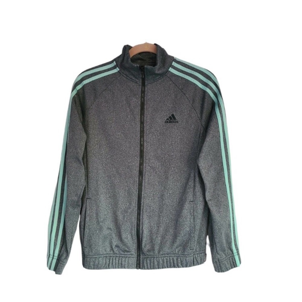 Adidas Designed to Move Gray/Mint Track Jacket Medium